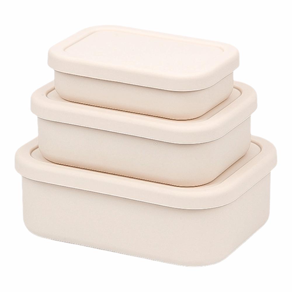 With Lid Silicone Lunch Box Food Grade Storage Box Rectangle Food Storage Container  Picnic