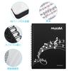 Black Music Folder, Music Score File, A4 Size, 30 Sheets, 60 Pages, Band File, Music Storage and Organization, for Band, Piano Practice, Concerts, Pre