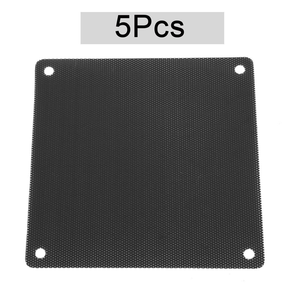 5Pcs 12*12cm PC Computer PVC Fan Cover Dust proof Storage Bag Black
