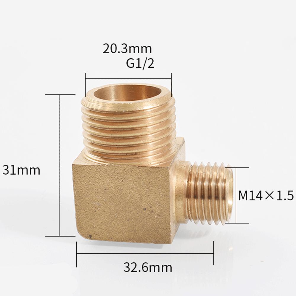 M12 M14 M16 M18 Metrico 1/8" 1/4" 3/8" 1/2" BSP Maschio Gomito a 90 Gradi Raccordo Tubo in Ottone Connettore Accoppiatore Acqua Gas Olio