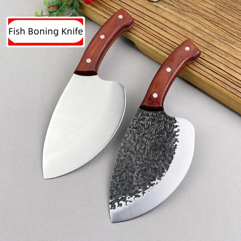 Fish Boning Knife Professional Tool Cooking Kitchen Knife Seafood Market Aquatic Slaughter Fishing Butcher Knife Meat Cleaver