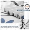 Outdoor Patio Waterproof Curtain Printed Tree Branch Windproof Blackout Drapes Heat Insulating Rod Pocket Voile sheer Curtains