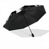 1pc Skull Emblem Automatic Folding Umbrella - Windproof Compact Travel Umbrella with Auto Open/Close, 8-Rib Heavy-Duty Shaft for Women/Men A040