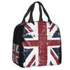 Custom UK Flag United Kingdom Flag Great Britain Flag British Flag Lunch Bag Men Women Cooler Warm Insulated Lunch Boxes