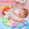 JoiTale Baby Bath Toys, Rechargeable Bath Bubble Machine with 12 Songs, Automatic Crab Bubble Maker Bath Toy for Toddler, Sensory Shower Toy for 1-6