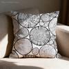Natural Woodland Tree Ring Pattern Pillow Case For Sofa Decor Car Office Room Printing Cushion Cover Decorations and Protector