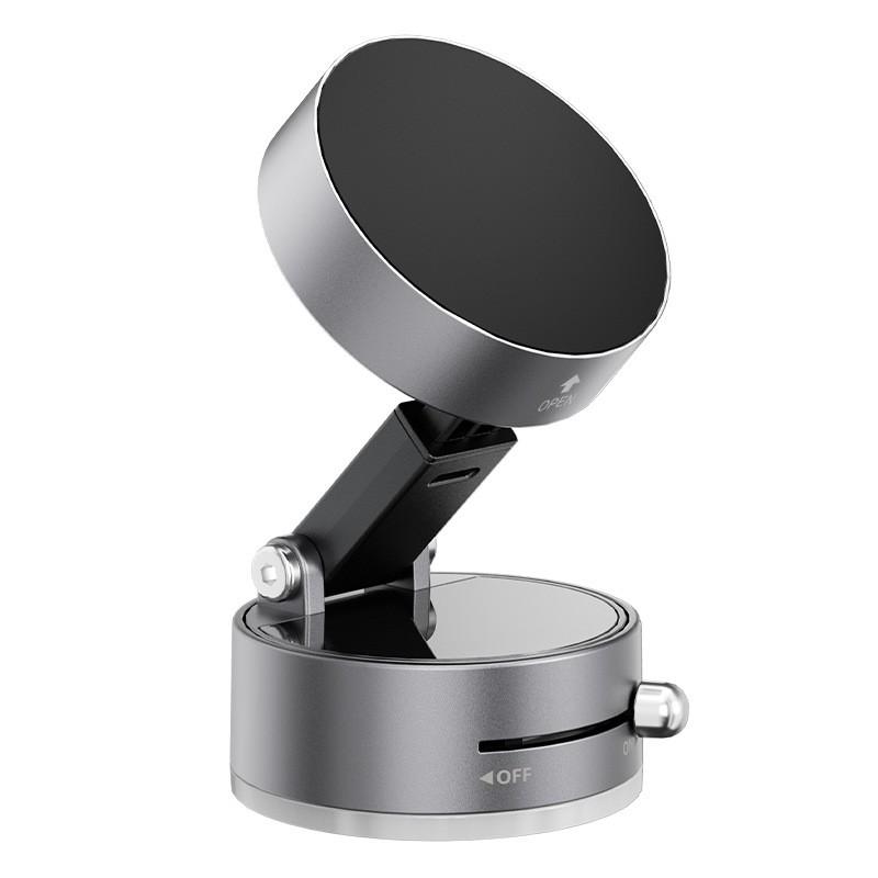 Universal Car Phone Holder With Vacuum Suction Magnetic Mount Glass Tile Smooth Surfaces Rotation Adjustable