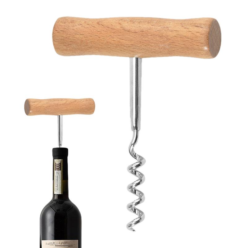 Handle Corkscrew T Shape Wine Bottles Corkscrew Wine Corkscrew With Simple Easy Screw-in Pull Design For Wine Bottles China Mainland
