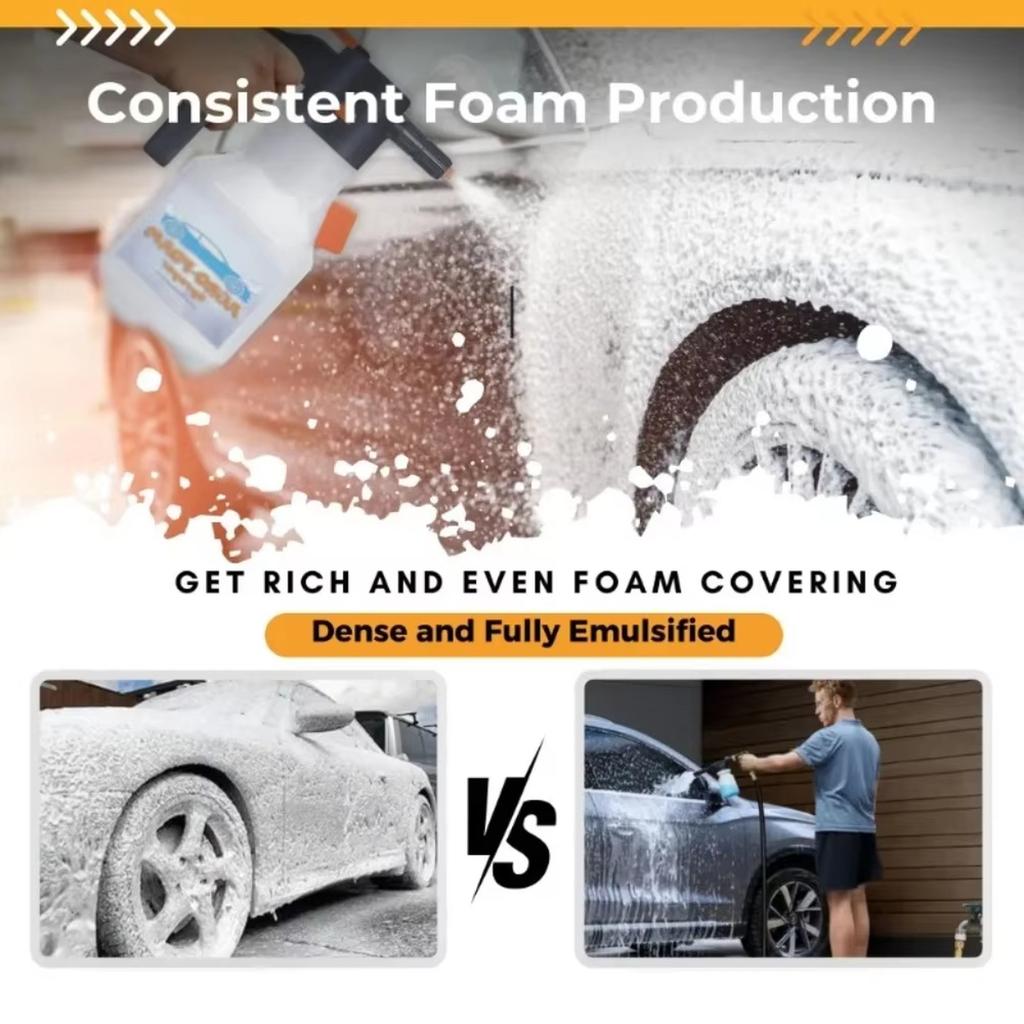 Electric Foam Sprayer with USB Charge, 2L Pressurized Sprayer for Home, Garden and Car Beauty and Cleaning