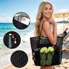 Hollow Mesh Beach Bag Oversized Tote Single Shoulder Handbag Portable Swim Travel Organizer Pouch