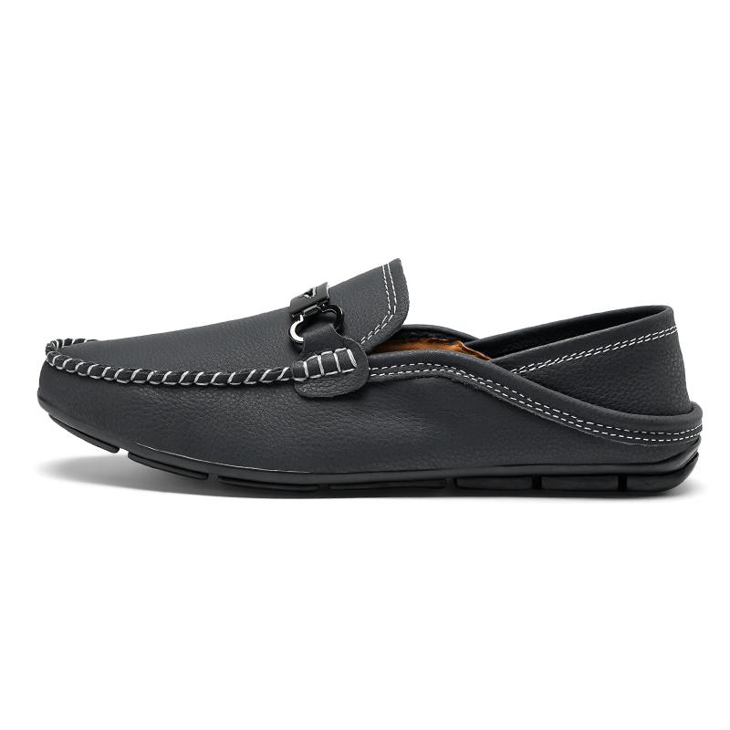Fashion Comfort Genuine Leather Men Loafers All-match Lazy Shoes Breathable Moccasins Fashion Men Casual Shoes Slip-on Men Walking Shoes