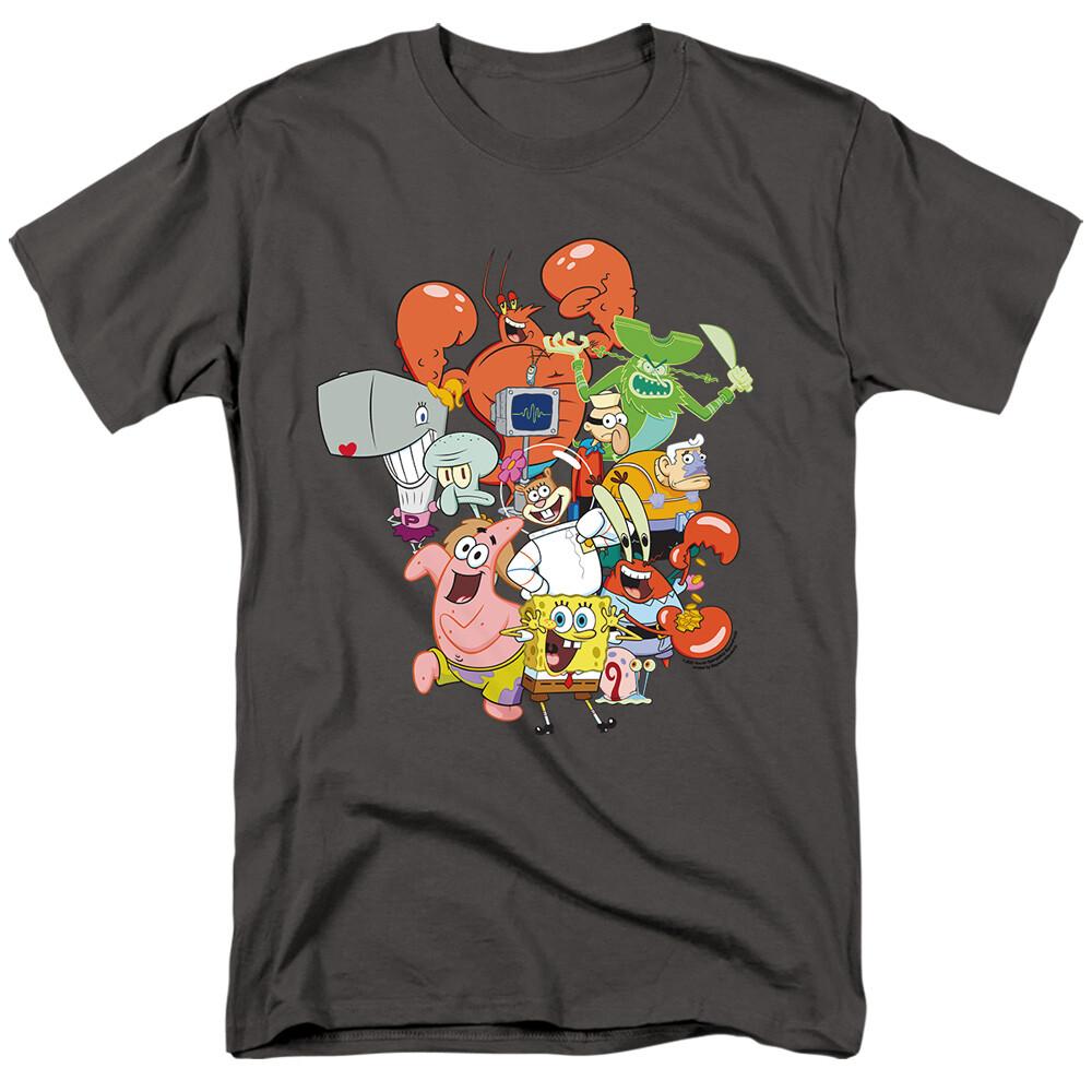 SPONGEBOB SQUAREPANT WHOLE GANG Licensed Adult Men039;s Graphic Tee Shirt SM-5XL Unisex T-Shirt S