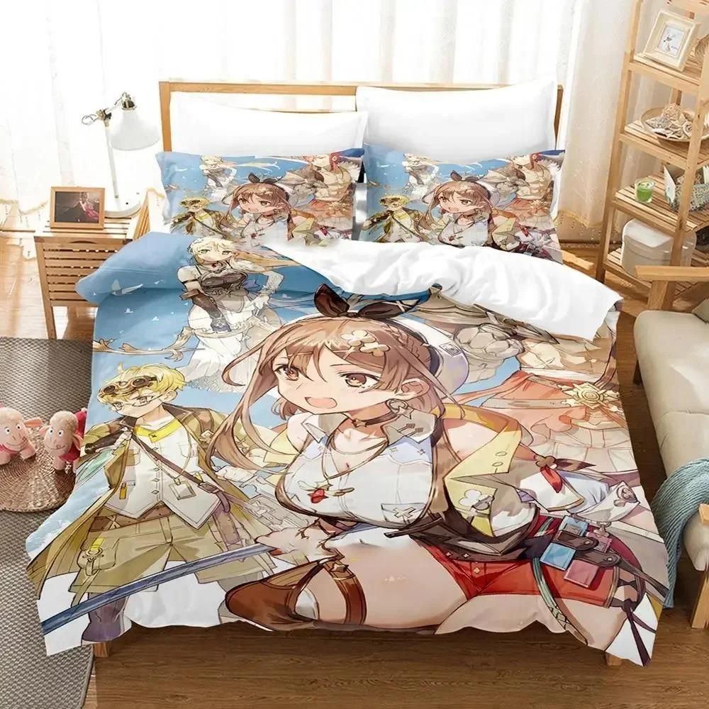 Atelier Ryza Ever Darkness  The Secret Hide Out Bedding Collection Boys Girls Twin Queen Size Duvet Cover Pillowcase Bed Kids Adult