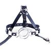 Adult Double O-Rings Stainless Steel Open Mouth Ring Gag Head Hood Harness Strap  Restraint Bondage Sex Toys for Woman Man