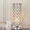 Modern crystal table lamp in silver shade night lamp for bedroom in living