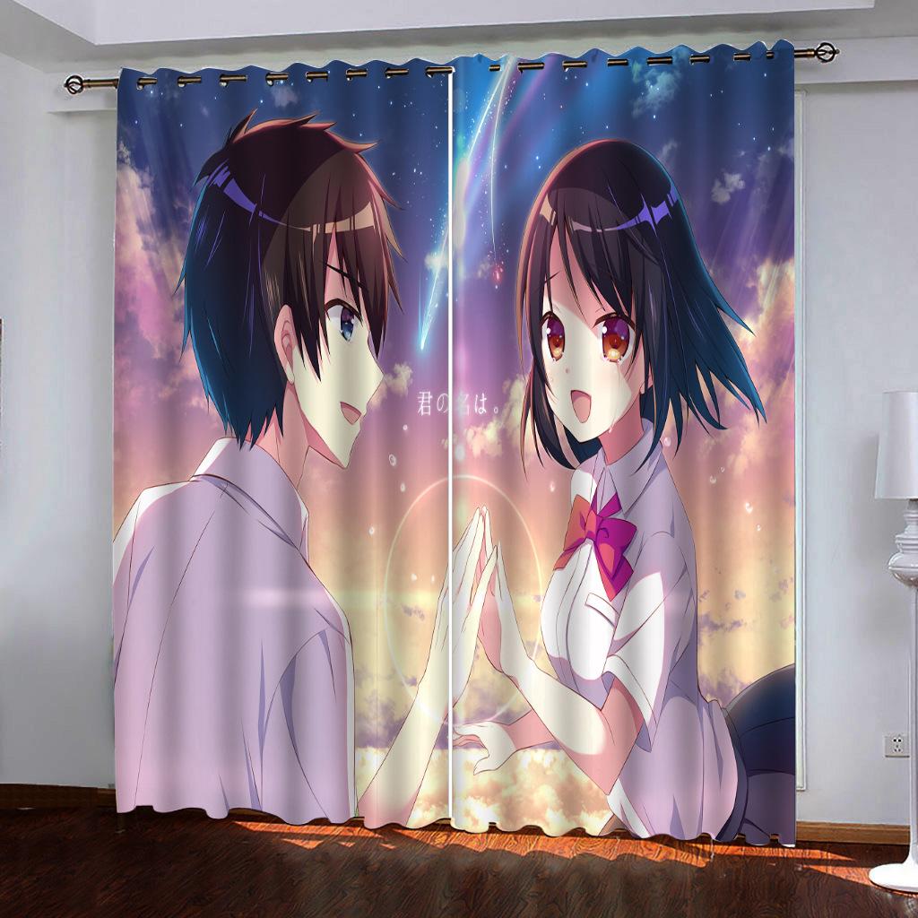 High-Density Blackout Curtains, Daytime Curtains, Your Name Is Beautiful 3D Digital Printing Blackout Curtains