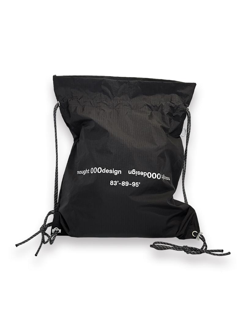 Nought Reverse Logo Gym Sack / Black