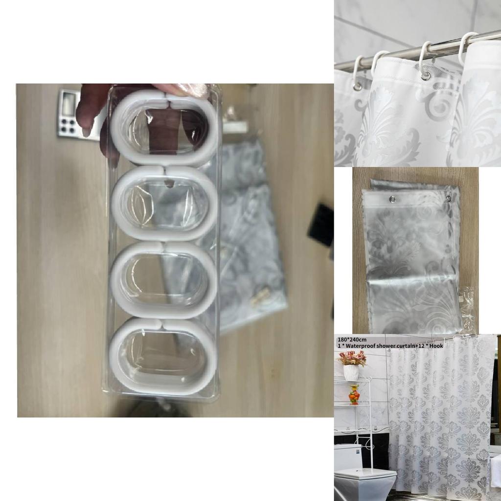 Classic European Peva Waterproof Shower Curtain With Mold Resistant Design For Home Use And Bathroom Privacy
