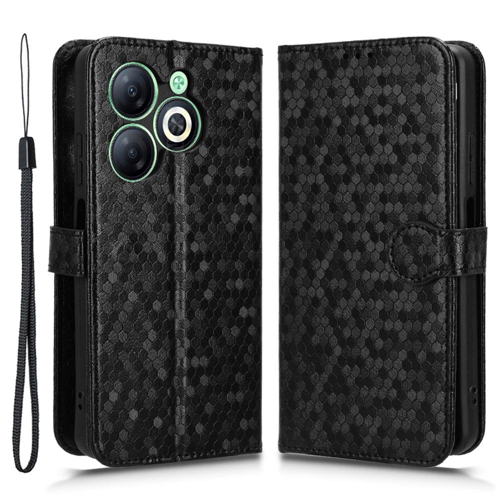 For Infinix Smart 8 4G Magnetic Phone Case Leather Drop-Proof Card Slot Cover with Strap