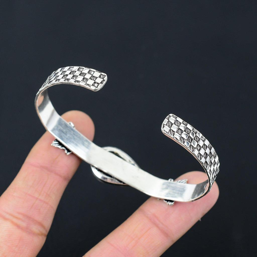 Mothers day Sale Scolecite Stone Sterling Silver Unique Trendy Daughter Bangle