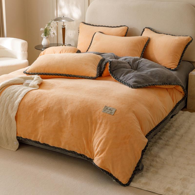 Winter Milk Velvet Quilt Duvet Cover Bedding Thicken Bed Quilt Cover Double Bed Cover Queen King Comforter Cover Bed Linen