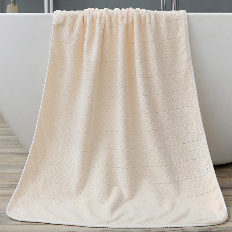 Thickened Coral velvet bath towel increases water absorption adult bath towel solid colordark grey soft affinity face towel