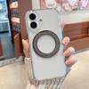 360 Hidden Metal Stand Magnetic Wireless Charge Transparent Case for iPhone 17 17pro 17 ProMax Air For MagSafe Cover Case