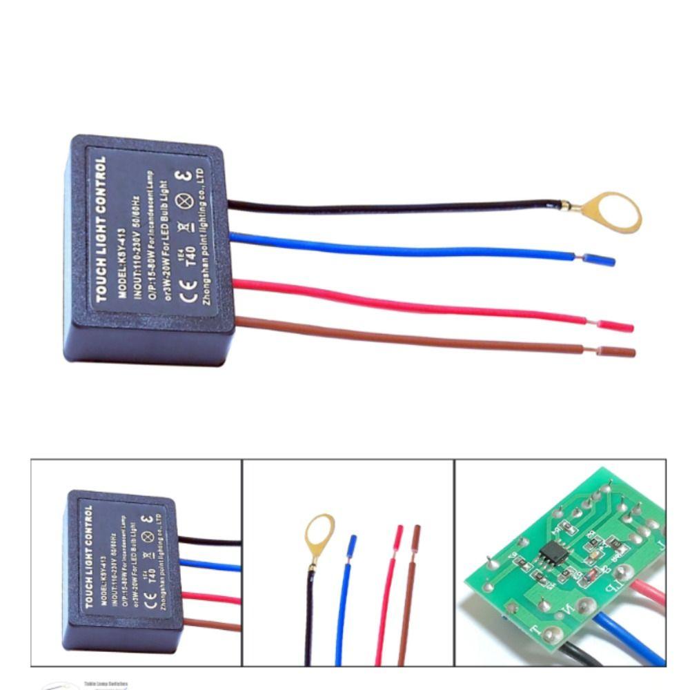 2pcs 15~80W(max) Touch Lamp Control Module 220V Touch Dimmer Switch  Lamp