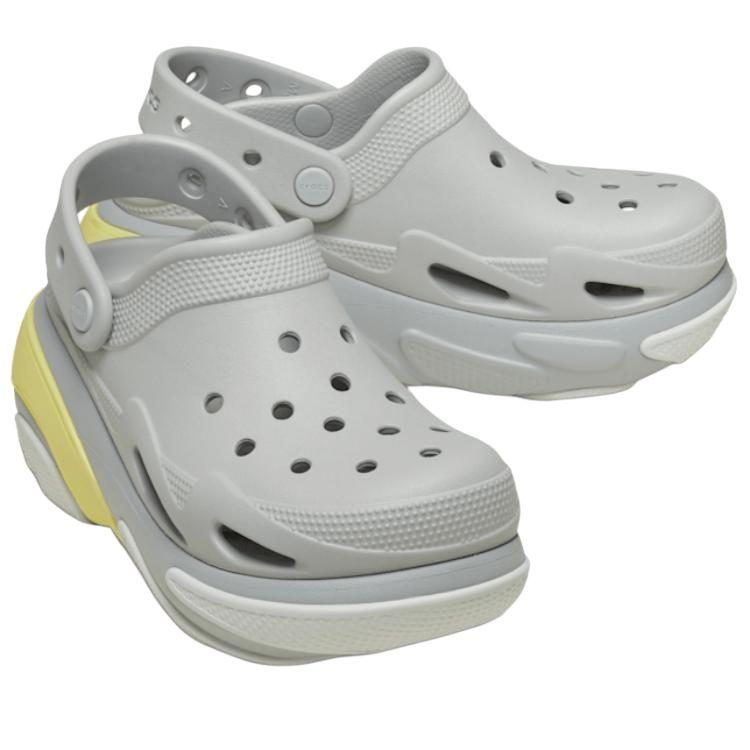 Crocs BUBBLE CRUSH CLOG Stylish & Comfortable Hole Shoes Women's Grey