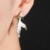 Splicing fishtail pendant earrings light luxury niche design stud earrings high sense fashion versatile exquisite earrings women