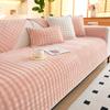 Plush Sofa Cover Thickened Warm Non-Slip Living Room Sofa Cushion Plaid Skin-Friendly Velvet Sofa Backrest Armrest Towels
