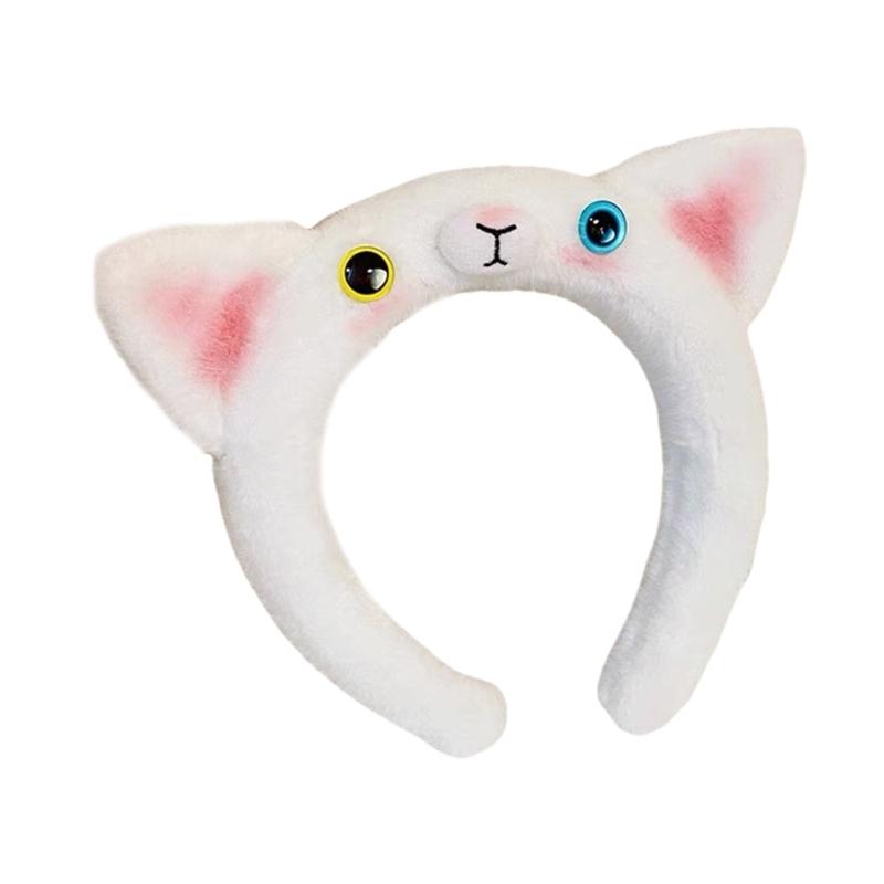 Lovely Plush Headband Cartoon Hairhoop Female Girl Face Washing Hairband Birthday Gathering Headpiece Party Accessories