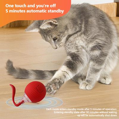 Interactive Cat Toy Ball Automatic Rolling Ball Rechargeable Self Rotating Ball Anti-Depression Pet Toy for Indoor Cats