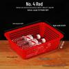 Large White Plastic Rectangular Kitchen Basket for Draining, Washing, and Storage