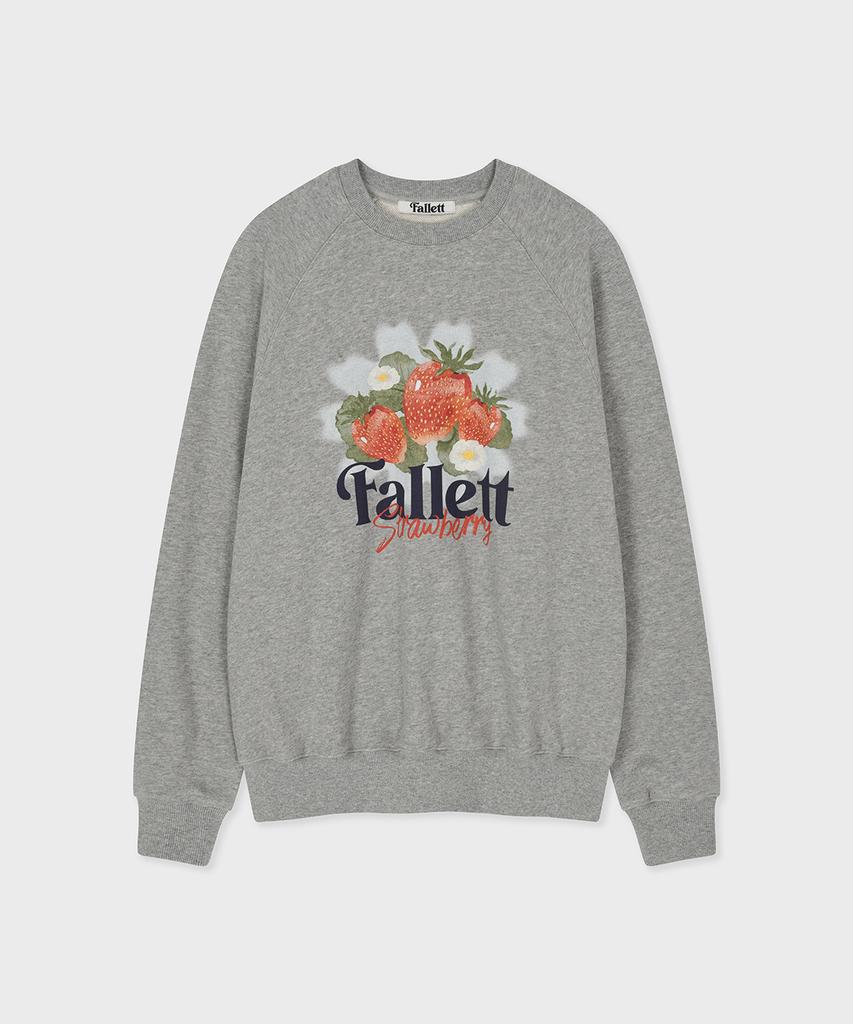 FALLETT Fresh Berry Raglan Sweatshirt Gray