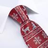 Dibangu Christmas Men's Tie Set Red Green Santa Claus Animal Tree Silk Juaquard Hanky Cufflinks Set Gift for Men