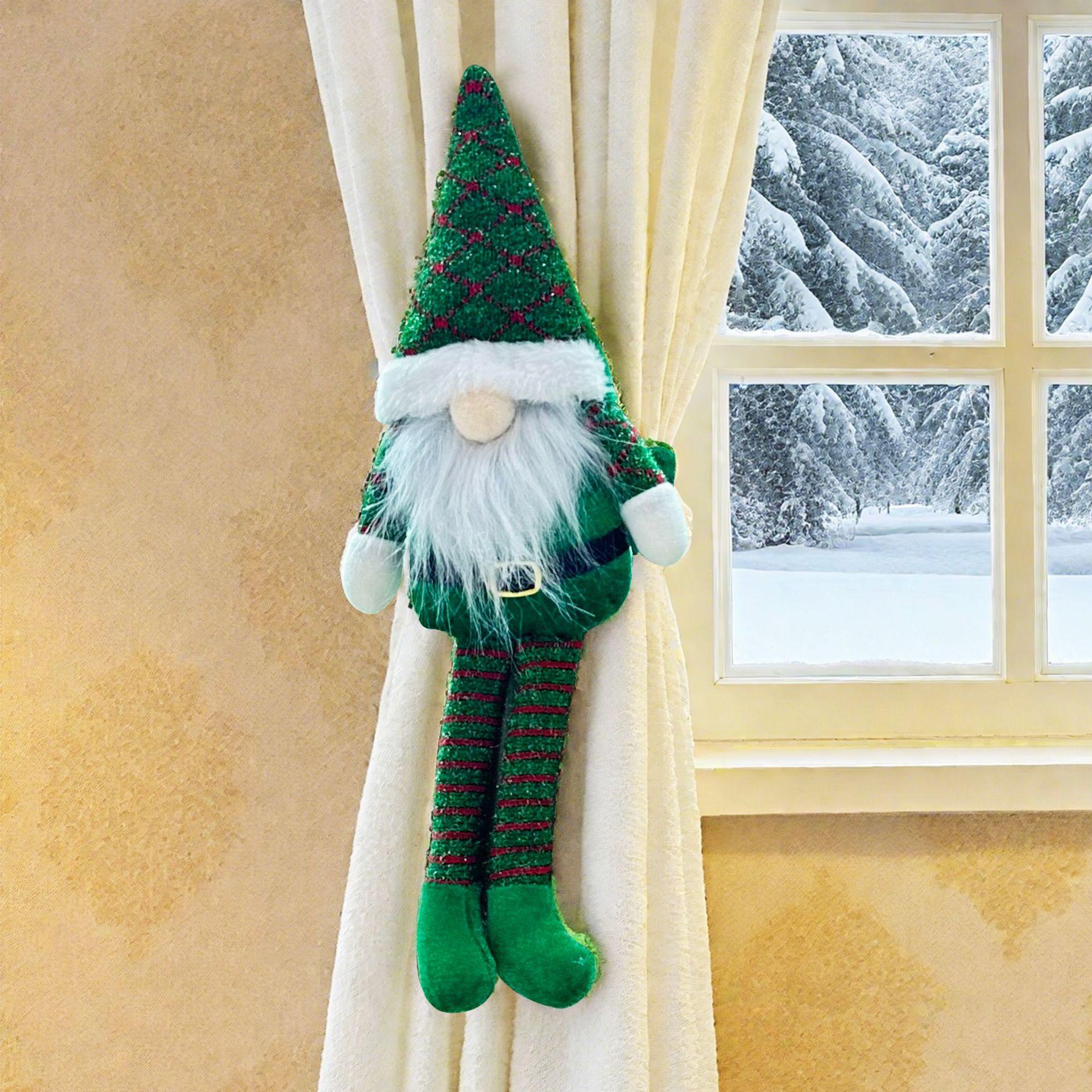 

1pc Christmas Curtain Decoration, Tie-Back Curtain Hook, Festive Ornament for Windows, Doors & Trees – Christmas Curtain Buckle