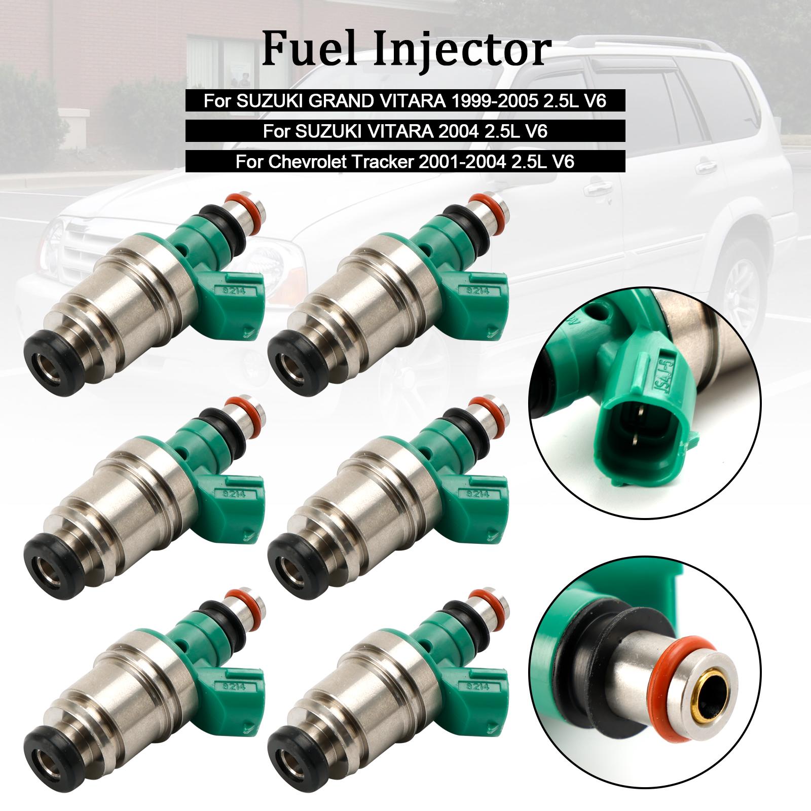 6PCS Fuel Injector 15710-67D00 Fit for Suzuki Grand Vitara Tracker 2.5L JS4J-5