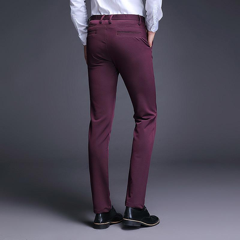 Pantalones casuales para hombre estiramiento negocios pequeños pantalones  rectos para hombres Moda juvenil Slim pantalones para hombres comprar a  buen precio — entrega gratuita, reseñas reales con fotos — Joom