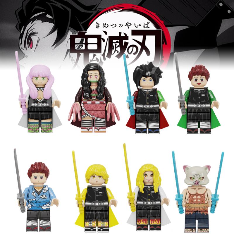 Demon Tanjiro Slayer Minifigures Nezuko Building Block Puzzle Toy Kids Gifts