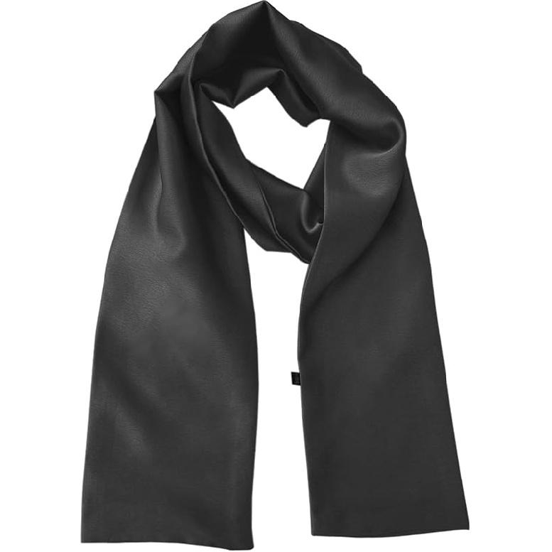 kcctoo 59” Long Silk Like Head Scarf Women s Fashion Square Neck Satin Scarfs for Bag Hair Scarves Gift 59 * 5.9” Z8 Black 59  X 5.9