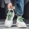 Warrior Casual Fashion Versatile Daily Commuting High Wrap Durability Lightweight Non-Slip Low-Top Dad Shoes Men Sneaker White Green WXY(S)-4681N01