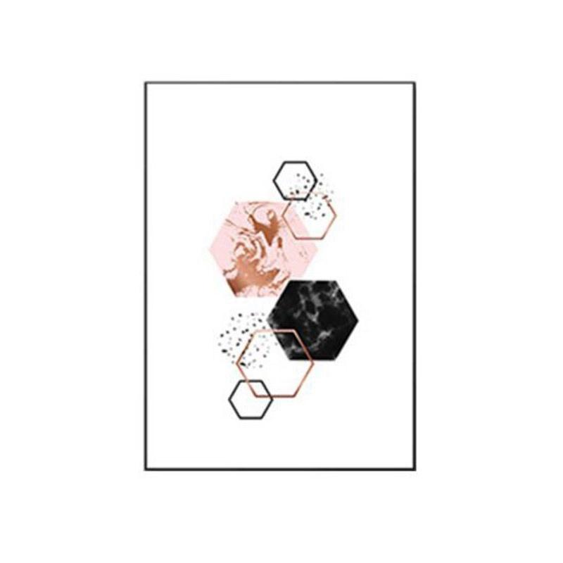 Nordische Dekoration Geometrische Wandkunst Leinwandmalerei Poster Dekoration Leinwandkunst Wandbilder Ungerahmt für Wohnzimmer Schlafzimmer Dekor Poster