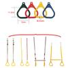 4Pcs/set Kids Outdoor Indoor Swing Ring Playground -Blue