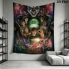 Creepy Clown Tapestry Spooky Room Tapestry Wallmounted Fashion Print Homestay Soft Decoration Tapestry Wall Decoration Home Decor