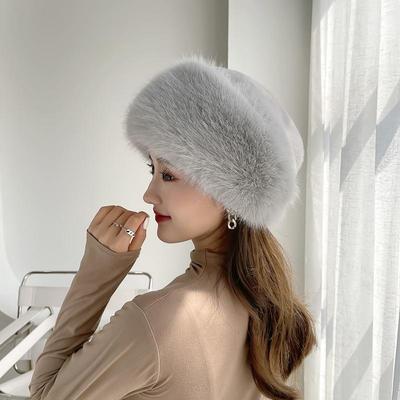 Women's Fur Hats Fluffy Winter Warm Imitation Mink Hair Hats Fashion Top Hats Women Fur Hat