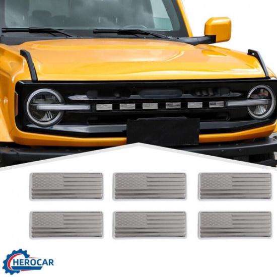Накладка-рамка с буквами на переднюю решетку для Ford Bronco + Хром