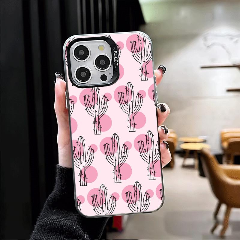 Cactus Pattern Shockproof Phone Case for iPhone 17 Air 16 16E 15 Pro Max 14 Plus 13 Mini 12 Back Cover Anti Fall Fundas