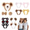 Cute Bear Ears Headband Halloween Hairband Animal Costume Children Adult Party Accessories For Halloween Cosplay