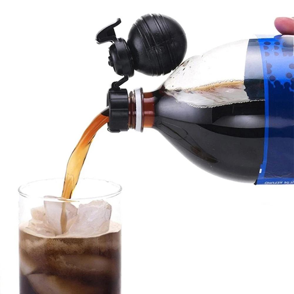 Vacuum Drink Cap Soft Sealer Cola Soda Pump Inflatable Squeeze Balls Carbonation Keeper Reusable Leak-Proof Bottle Stopper